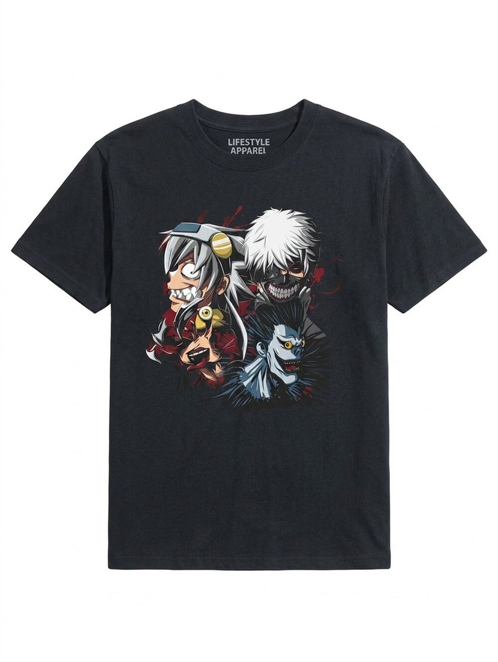 Black Death Note Ryuk Graphic T Shirt Black Men's Size XL Tee